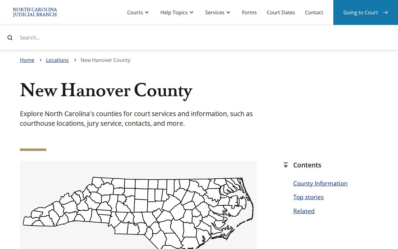 Wilmington people search using New Hanover County court records